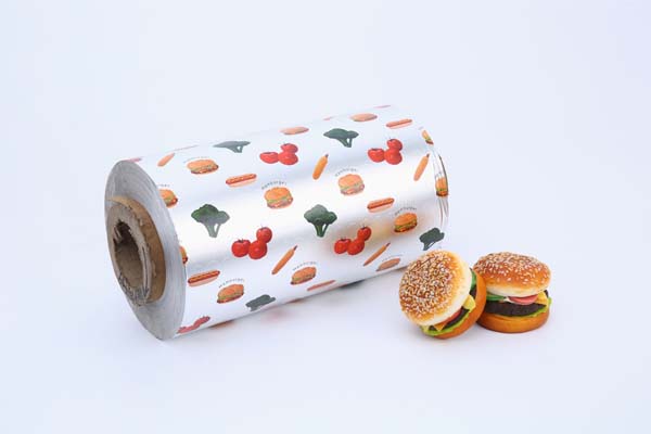 Customized China Manufacturer Colorful Printing Take Away Aluminium foil paper sheets for burger